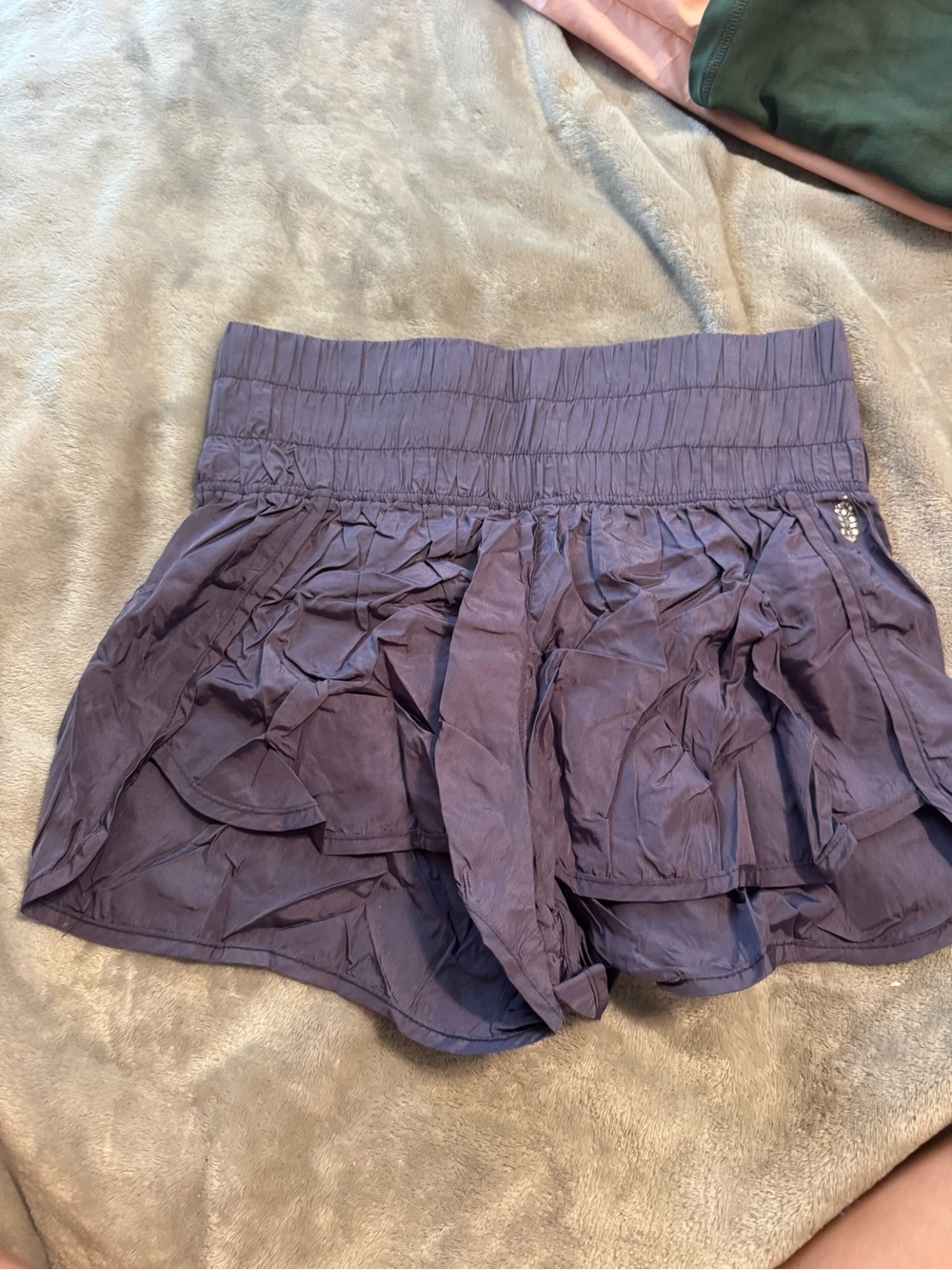 Free People Lilac Layered Ruffle Skort
